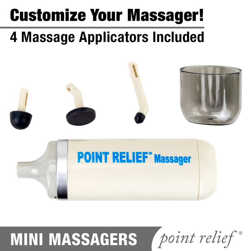 Point Relief 14-1050 Mini Massager for Handheld Targeted Massage Therapy Relieve Muscle Pain Standard