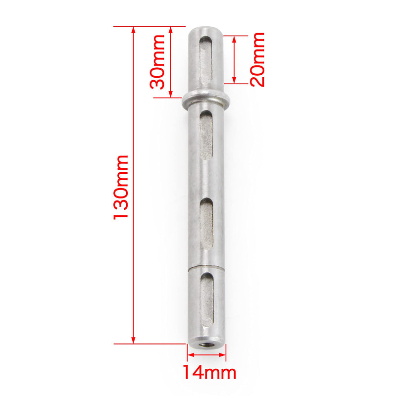 CNCTOPBAOS Output Double Shaft Diameter 14mm Output Shaft 0.55" Dual Shaft Output Length 130mm fit for Worm Reducer Gearbox NMRV030 RV030 Nema23 Stepper Motor with Gaskets S Ring Corner pin