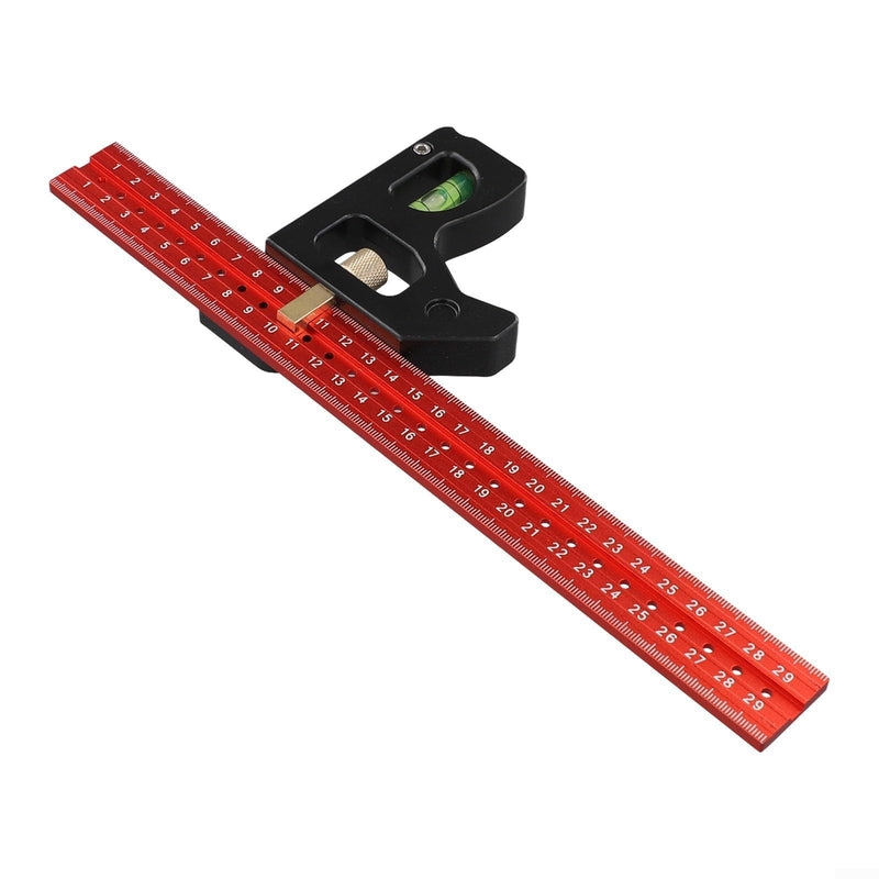 Combination Square Tool, Stainless Steel Movable Square Ruler for Angle/Measuring Marks and Drawing, Woodworking Tools, 45-90 Degree Marking(400mm) 400mm