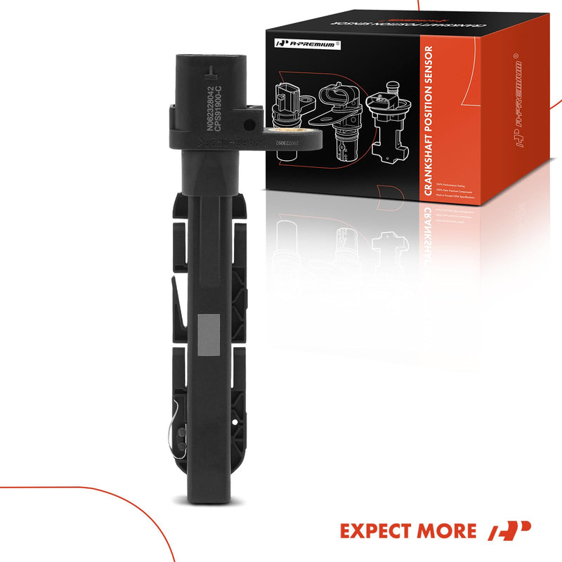A-Premium Engine Crankshaft Position Sensor Compatible with Audi Q5, Q7, A6 A7 A8 Quattro, RS7, S4, S5, S6, S7, S8, SQ5 & Porsche Cayenne, Panamera & Volkswagen Touareg, Replace# 95860643310
