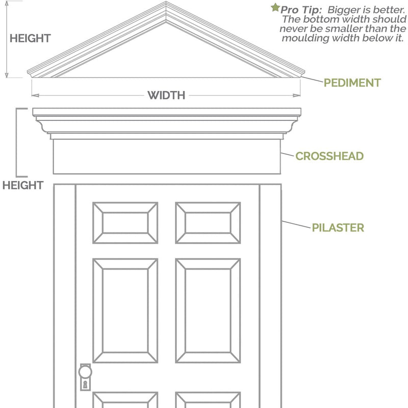 Endurathane Stockport Crosshead, 103" Bottom Width x 105 1/2" Top Width x 3 7/8"H x 1/4"P, Factory Primed 103-in. W