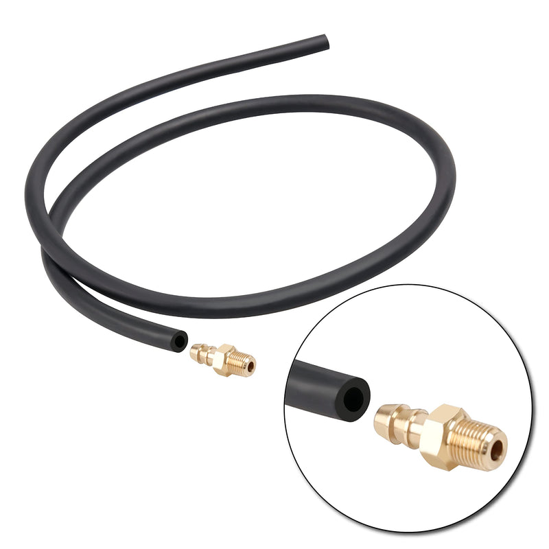 MEASUREMAN Natural Gas or LP Gas Manifold Pressure Test Accessories Kit, 2X 40 Rubber Hose, 1/8" NPT Male Brass Fitting for Replacement