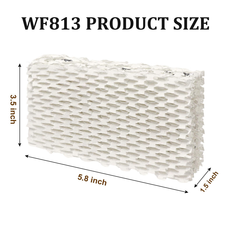 4 Pack Wf813 Eqwf813 Humidifier Filters Compatible with Equate Eqwf813 Eq-2119-Ul, Relion RCM-832 RCM-832N, ProCare PCCM-832N Cool Mist Humidifier Replacement Filter 4 Pack Wf813 Filters