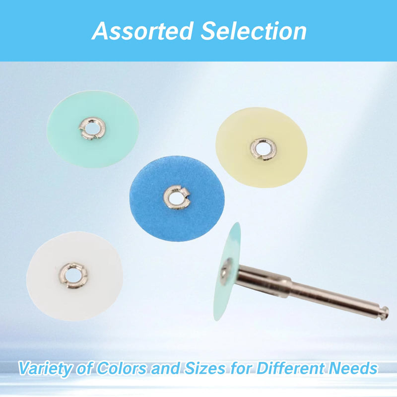 40 Pieces Composite Finishing Kit Dental Polishing Discs and Tools 12mm & 14mm Dental Polisher Supplies with Mandrel Stem Professional Denture Burs Sanding Strips Resin Material for Teeth