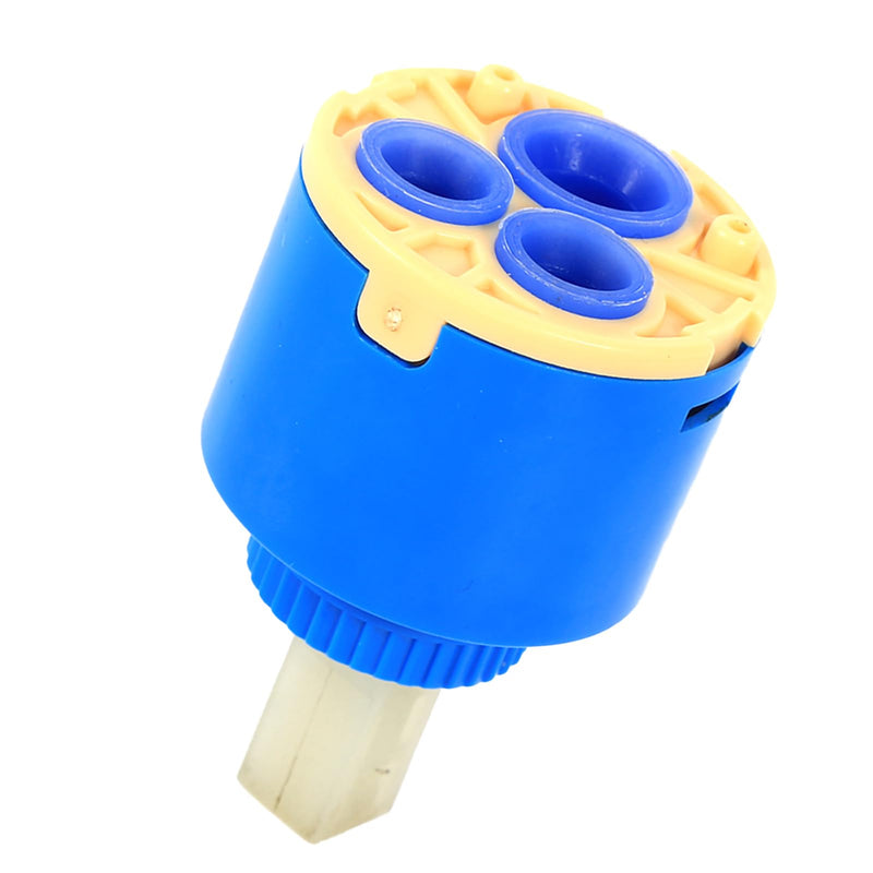 40mm Ceramic Cartridge, Water Mixer Tap Inner Control Faucet Valve Tap Water Mixer PP Plastic Blue Practical Replacement Ceramic Disc Cartridge for Kitchen Faucet, Bathroom Faucet (40mm)