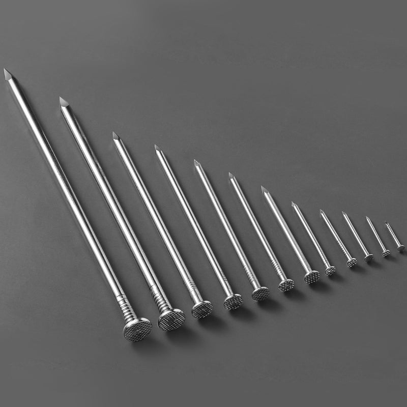 6 inch Hardware Nails, (15pcs) 1 lbs Stainless Steel Nails, Nails for Hanging Pictures, Long Nails, Wall Nails, Wood Nails 6 in 1lb Box