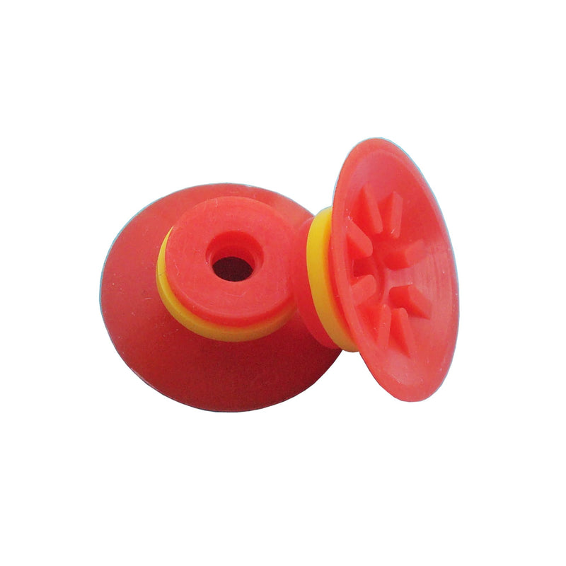 Industrial Flat Vacuum Suction Cup F Series Single-Layer Silicone Robotic Arm Accessory with Ribs,Pack of 5 pcs (F25) F25