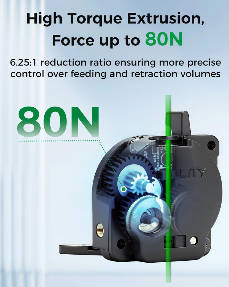 Creality Official K2 SE Extruder Kit, 80N Strong Extrusion Force & Dual Gear Design Provide Smooth and Precise Feeding, Compatible with Creality K2 SE