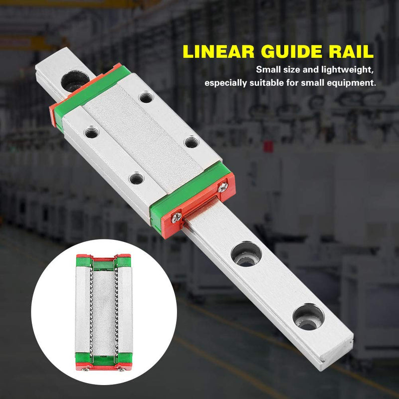 100mm MGN9H Miniature Bearing Steel Linear Motion Rail 9mm Width + Slide Block Linear Rail for Automatic Equipment, Precision Measuring Equipment