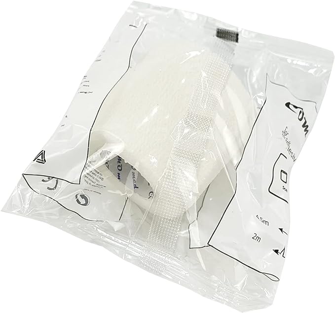 COMOmed 6 Rolls Self-Adhesive Bandage White 5cm x 4.5m Elastic Bandages, Non-woven Fabric, Sports Tape, Veterinary Packaging, Bandages and Sensitive Skin - NewNest Australia
