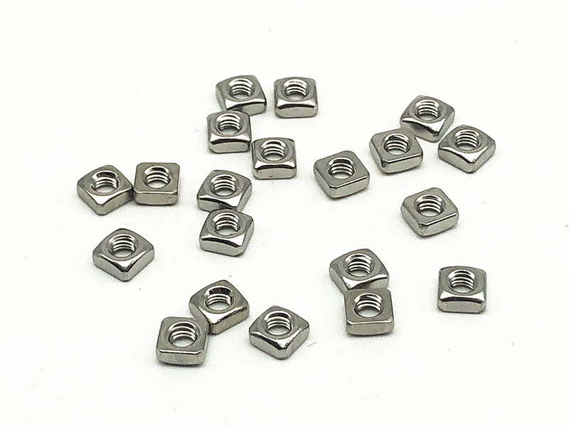 100pcs M3 Metric Square Nuts 18-8 (304) Stainless Steel Fastener 100