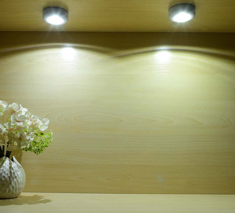 Tap Light Push Lights, 7 Pack Small Under Cabinet Touch Puck Lights Battery Operated Powered Stick On Light for Closet Counter Kitchen RV Indoor Outdoor