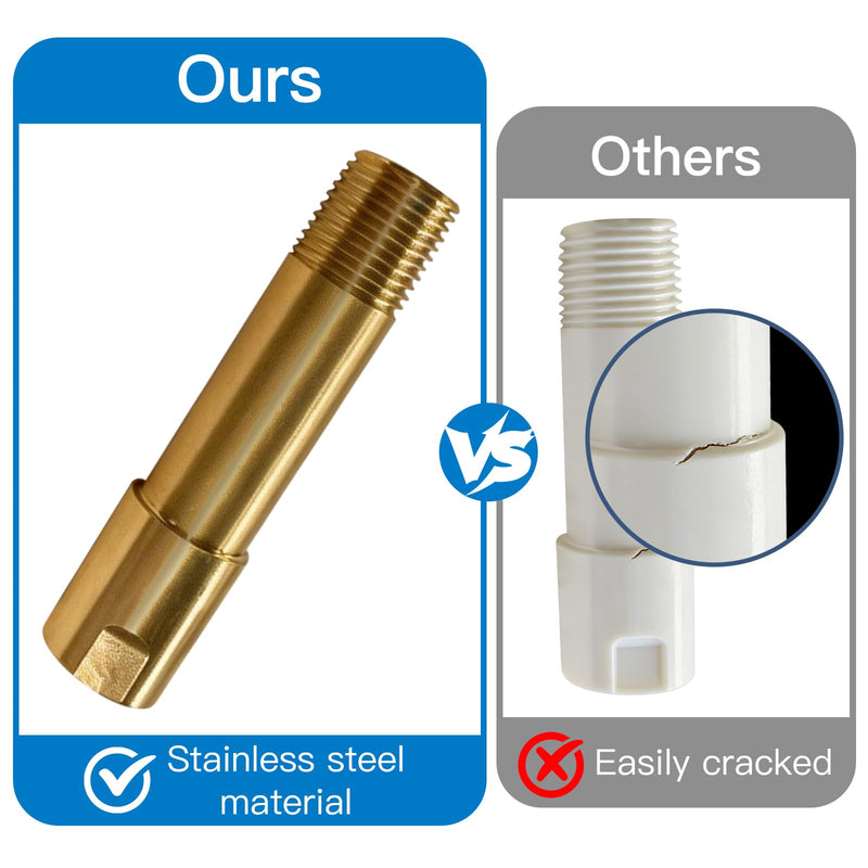 Tub Spout Adapter, Brass, Fits 1/2" Pipe,5-3/8 Inch Bathtub Spout Durable Kit for Both Diverter &Non-Diverter Types,Includes Tub Spout Repair Kit with Assembly Tool