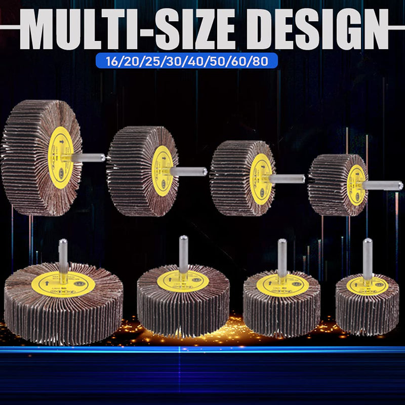 12 Pcs Abrasive Flap Wheel Sander Set, 1/4”Shank Flap Sander for Drill, Flap Wheel Sander Drill Attachment, 80 Grit Flap Wheels 12 Pcs Flap Wheel Set