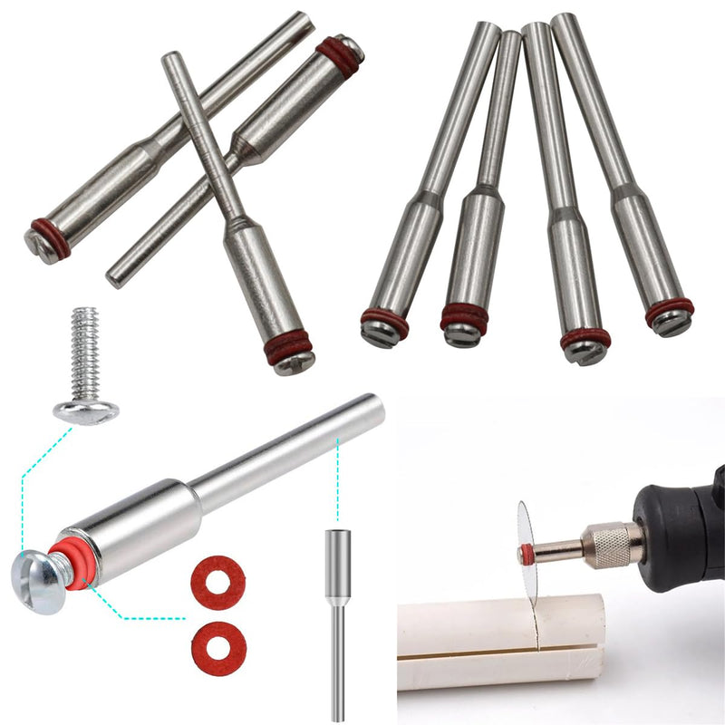 30 Pack Diamond Cutting Wheel Mounting Mandrel Replacement Cut Off Wheels Mandrels 1/8'' Shank Wire Brush Wheel Stem for Dremel Rotary Tool Polishing Buffing Wheels Saw Blades Cut Off Discs