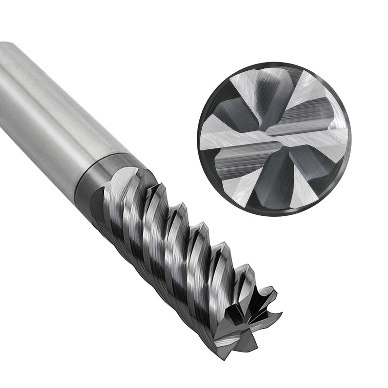 Tools Carbide End Mills,6 Flute Square Milling Cutter，High Helix Angle for High Hardness Steel Finshing Milling Processing - 1/2 Shank (1/2-3" 1PCS) 1/2-1.25-3.0" 6F 1PC