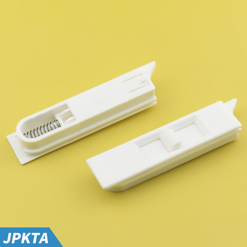 6 Pcs Window Tilt Latch Pairs Spring Loaded Sliding Window Latch Lock Snap-in White Vinyl Plastic Construction for Home Window Accessories Parts 6 Pieces