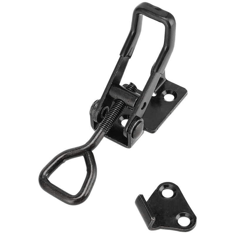 4 Pack Black Toggle Latch Clamp, 4002 Style Pull Action Latch Toggle Clamp, Quick Release Toggle Latch with Lock Hole, Adjustable Toggle Clamp for Trunk Jig Door Toolbox