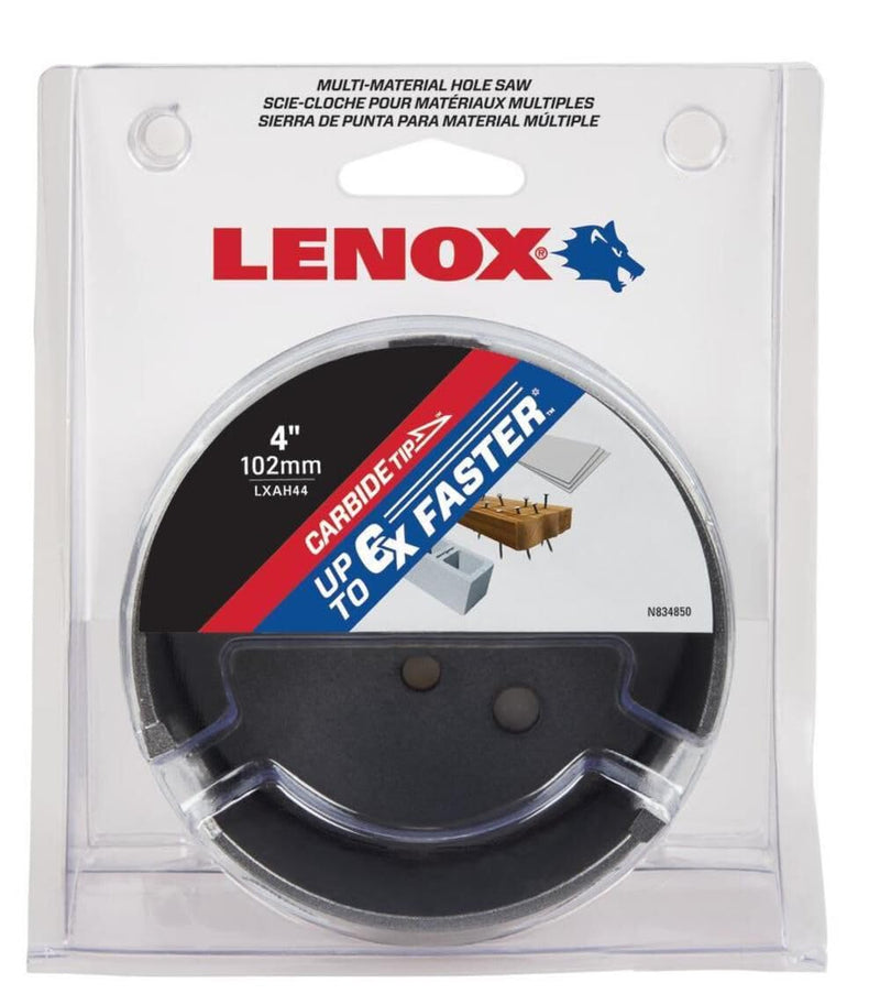 LENOX Tools Hole Saw, Carbide, 4-Inch, 102MM (LXAH44)
