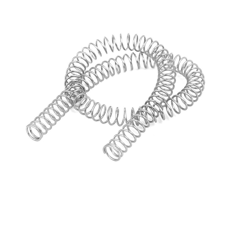 uxcell Compression Spring,304 Stainless Steel,8mm OD,0.8mm Wire Size,305mm Free Length,Silver Tone