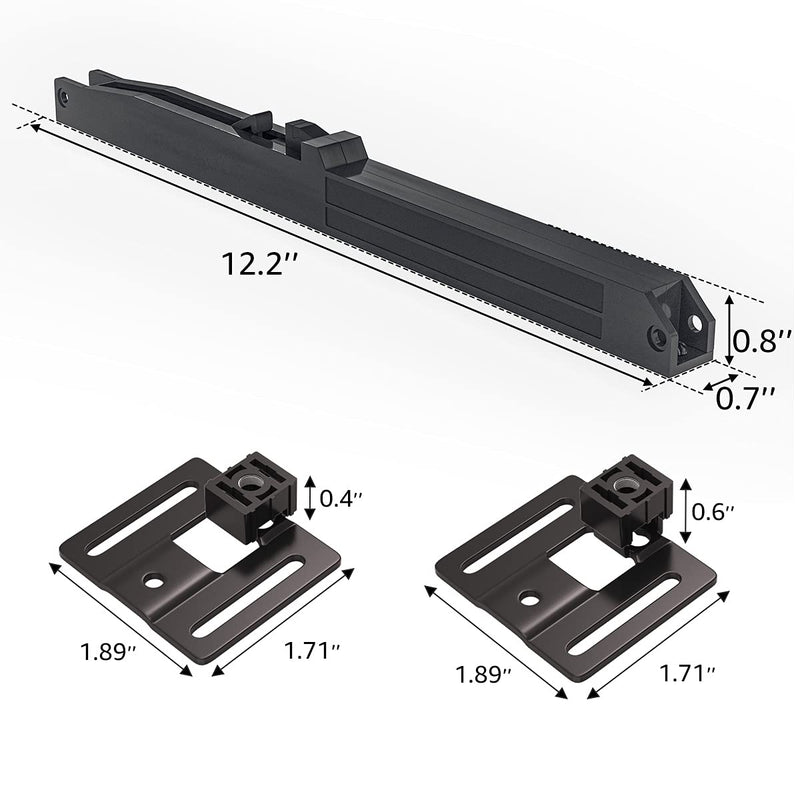 SMARTSTANDARD Barn Door Soft Close Kit, Matching 132-176 Pounds Single Door, Equipped with Spring Buffer Damper, Upgrade Hole-Free Version, 2PCS Heavy Weight