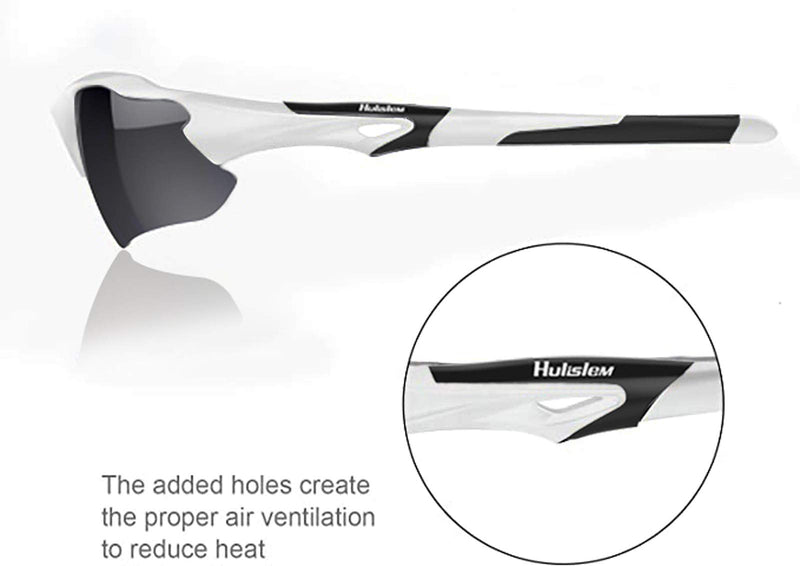 Blade Sport Polarized Sunglasses Sunglasses For Men Women Mens Womens Running Golf Sports White