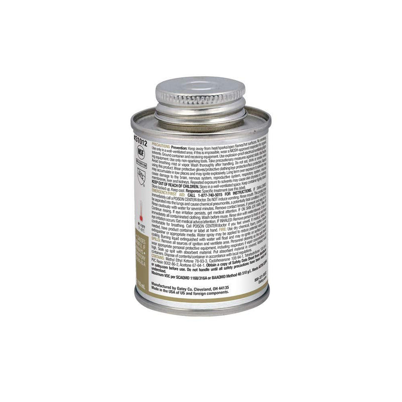 Oatey Oatey-31012, 4 oz, Clear, 4 Fl Oz