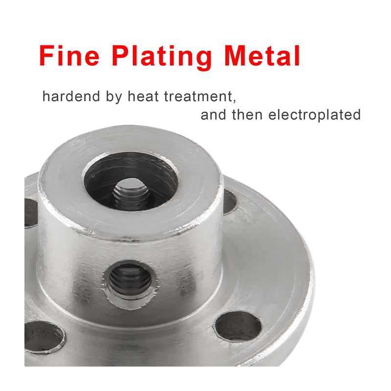 4 PCS 8mm Flange Shaft Coupling, Rigid Flange Coupling Motors Guide Shaft Support Coupler, High Hardness Coupling Connector Flanged Shaft Mount for DIY RC Model Motors 4PC