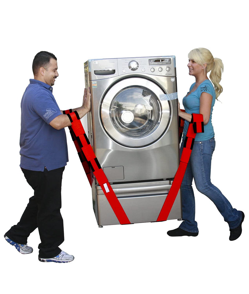 Forearm Forklift 2-Person Lifting and Moving Straps; Lift, Move and Carry Furniture, Appliances, Mattresses or Any Item up to 800 lbs. Safely and Easily Like a Pro, Firehouse Red Special Edition 1-Pack Cargo Strap