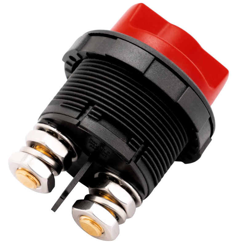 Mini Battery Switch Disconnect for Marine Boat Car Off-Road Vehicle Truck RV, 12-32V DC (Panel Mount-100A) Panel Mount-100A