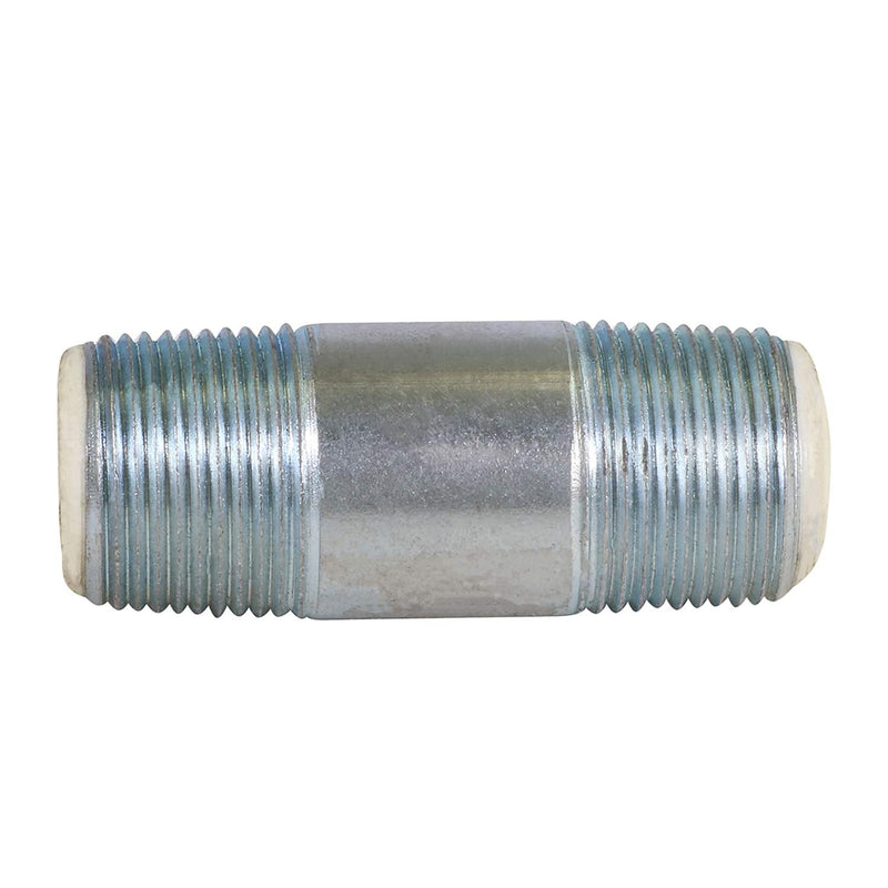 Midline Valve EOUU4060 Dielectric Nipple Pipe Fitting with PEX Lining; 4'' MIP Connections; 6'' Long; Galvanized Steel; Reduces Electrolysis