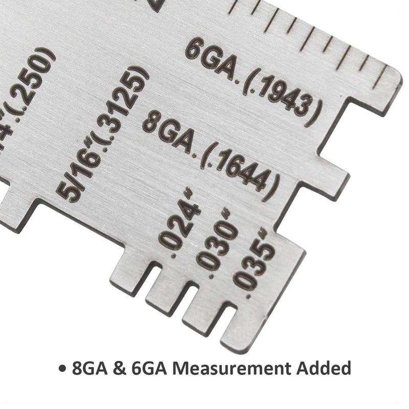 Wire/Metal Sheet Thickness Gauge 229895 Welding Gage Plated Size Inspection Tool [NOT Cheap Stamping Version] 1pc Metal Sheet Gauge