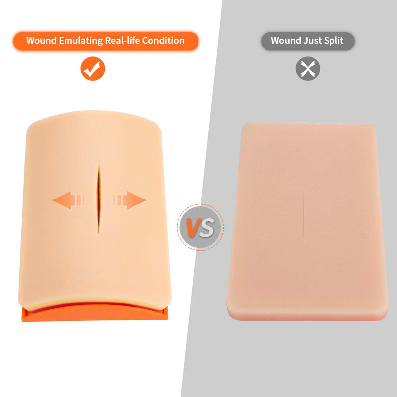 Medarchitect Suture Practice Pad Embedded Two Layers Meshes with Anti-Slip Curved Base for Educational Use Only