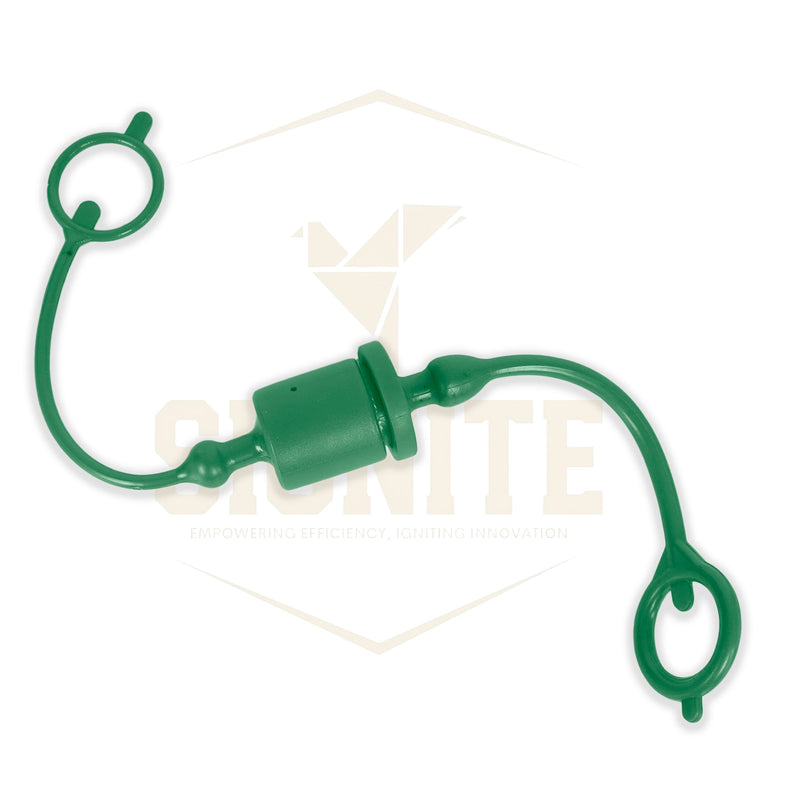 2 Set,1/2 Tractor Hydraulic Coupler Male Dust Cap and Female Plug Cover,ISO A Hydraulic Quick Disconnects Port Plug Fittings By Signite (Green) Green