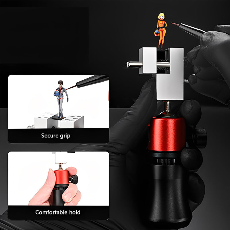 LICAEVEY Tabletop Vise Mini Vice with Spherical Rotating Base, Handheld Adjustable Small Bench Vice Clamp for Model Painting Crafts Jewelry Making