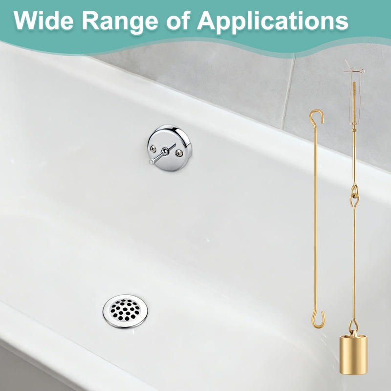 Bathtub Drain Linkage Replacement with Trip Lever Linkage and Faceplate, Strainer Cover, Tub Drain Kit for Trip Lever Bath Tub Waste and Overflow Drain, Chrome