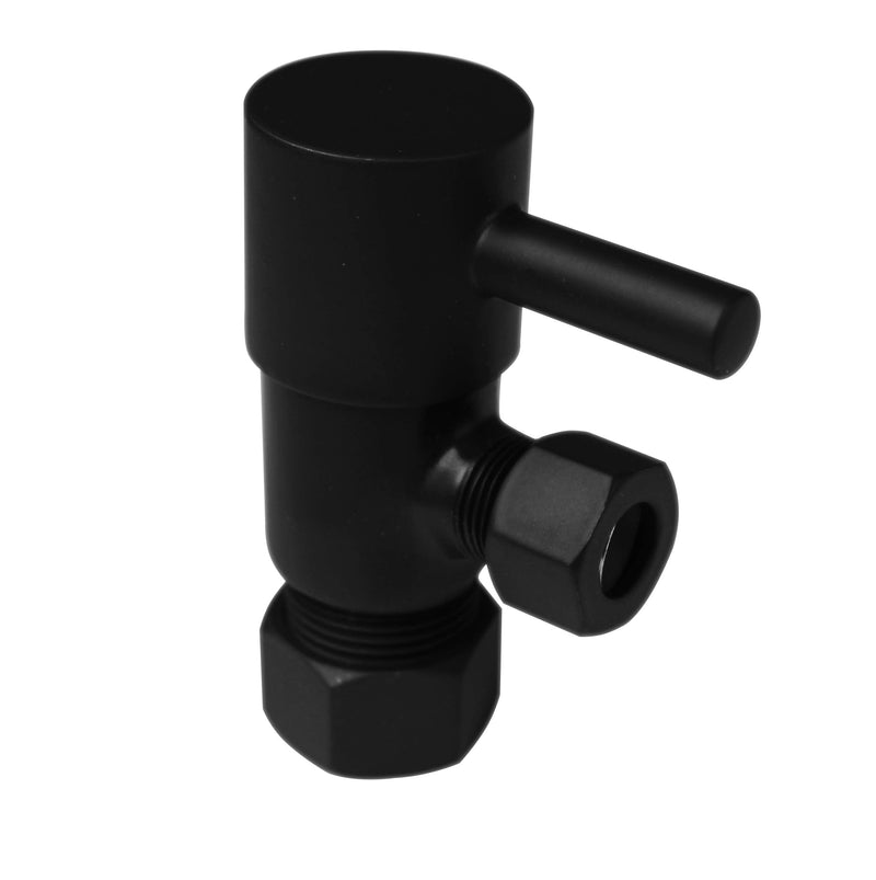 Westbrass A105QR-62 Round Lever 1/4-Turn Angle Stop 1/2" Copper x 3/8" Compression, 1-Pack, Matte Black 1 Pack - NewNest Australia