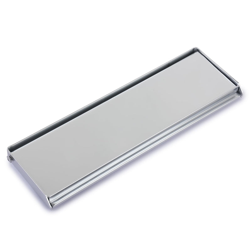 SKANDH Aluminium Silver 10" X 3" Inch Flap Letter Plate Mail Slot for Front Door Polish Anodized