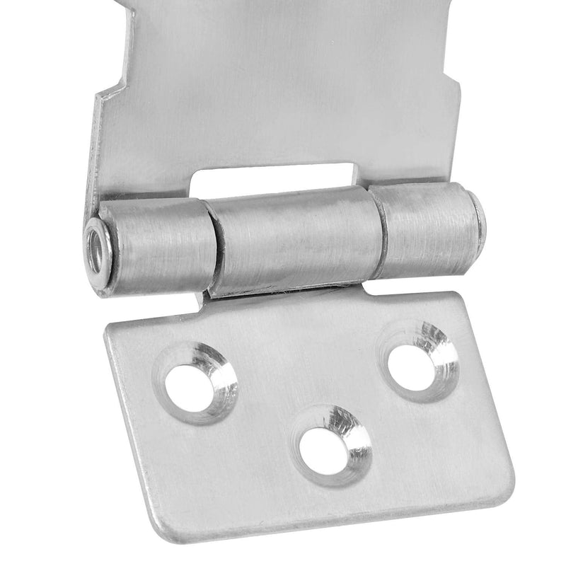 4 PCS 3 Inch 90 Degree Padlock Hasp, KINJOEK Stainless Steel Security Door Clasp Hasp Lock Latch, 2mm Extra Thick Door Gate Bolt Lock with 32 Mounting Screws 4