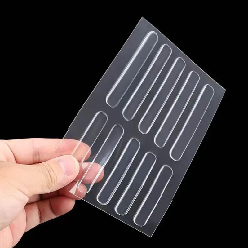 100Pcs Door Slam Stopper Preventer,Self Adhesive Rubber Bumper Strip,Used for soundproofing, buffering, and protecting furniture, suitable for household wall doors, bathroom covers, and table corners.