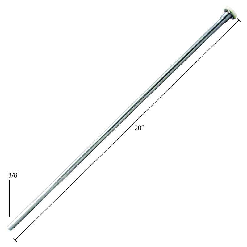 Westbrass D124-2-01 3/8" x 20" Brass Flat Head Toilet Riser Supply Line, Polished Brass (2-Pack) 2 Pack