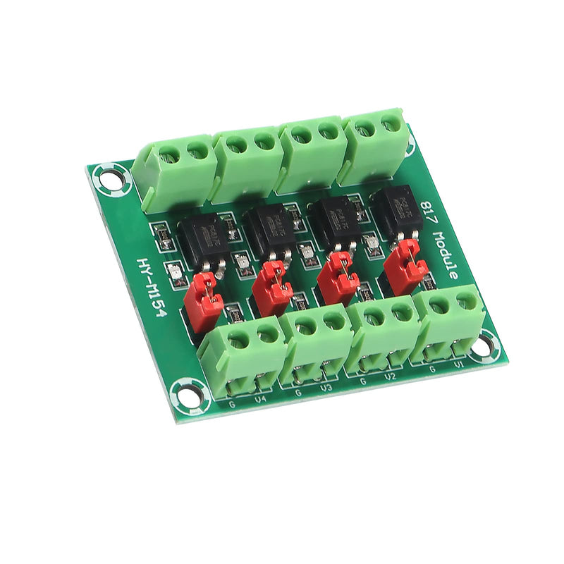 Alinan 4pcs 4CH Optocoupler PC817 4 Channel Isolation Board Voltage Converter Adapter Module 3.6-30V Driver Photoelectric Isolated Module