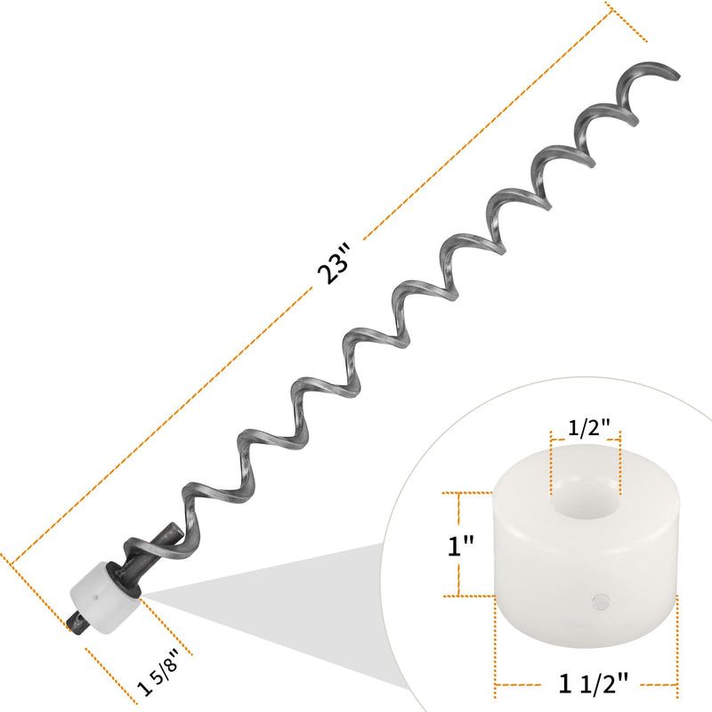 23 Inch Pellet Auger Replacement for Pit Boss Austin XL 1000 Pro Series 1100 1150 1600 Auger Flighting Replacement Parts for Pit Boss Austin Rancher XL