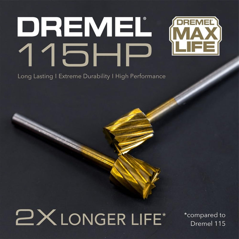 Dremel Max Life 115HP 5/16" (7.9mm) High Performance Rotary Carving Bit, 2-Pack 5/16"