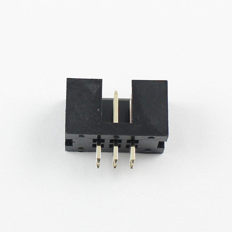 10 pcs. 2.54mm 2x3 Pin 6 Pin Straight Male Shrouded PCB Box Header IDC Socket