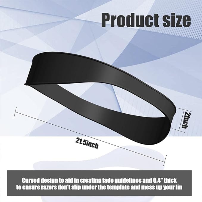 Neckline Shaving Template Curved Silicone Haircut Band DIY Home Haircut Ruler Styler Hairdressing Trim Tool Net - NewNest Australia
