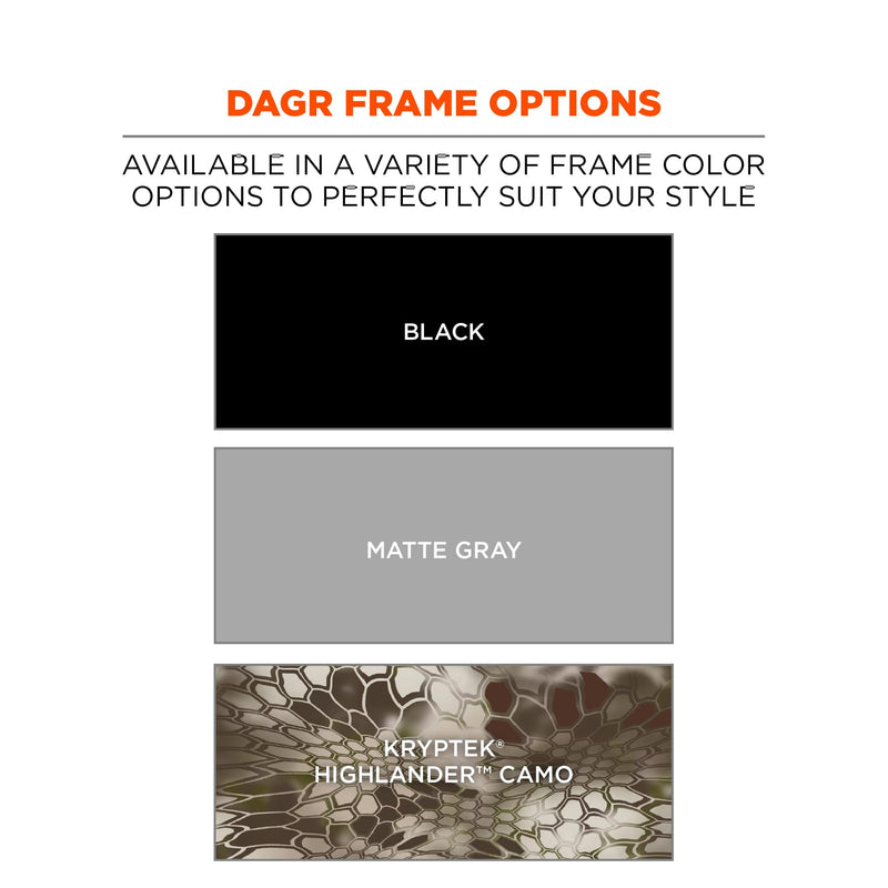 Ergodyne Skullerz Dagr Polarized Safety Sunglasses- Matte Gray Frame, Copper Lens