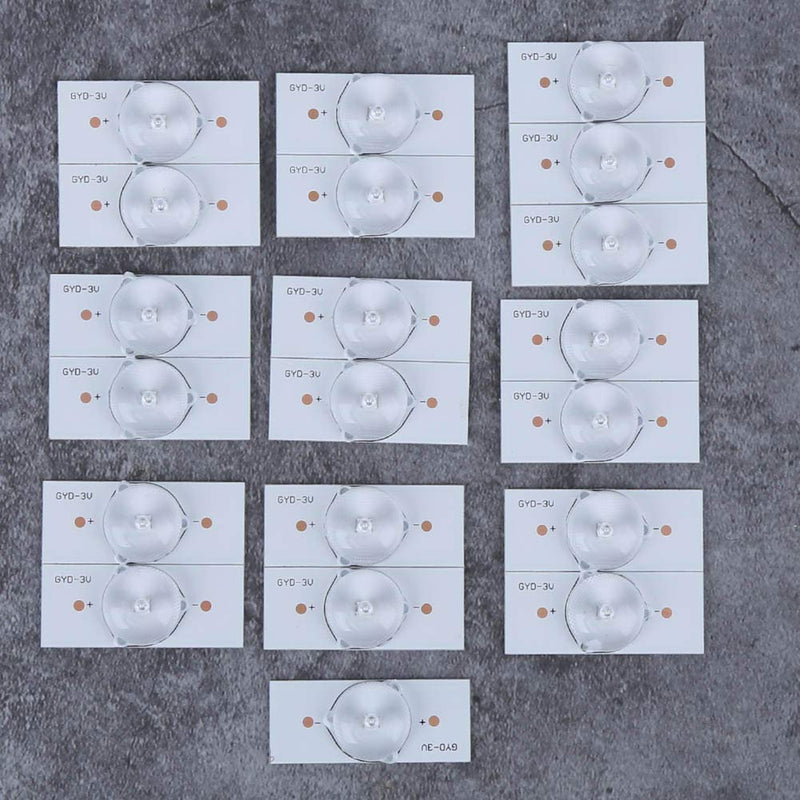 20PCs 3V SMD Lamp Beads, Fiberglass Board with Optical Lens Filter SMD Light Bead for TV Repair (20 Pcs)