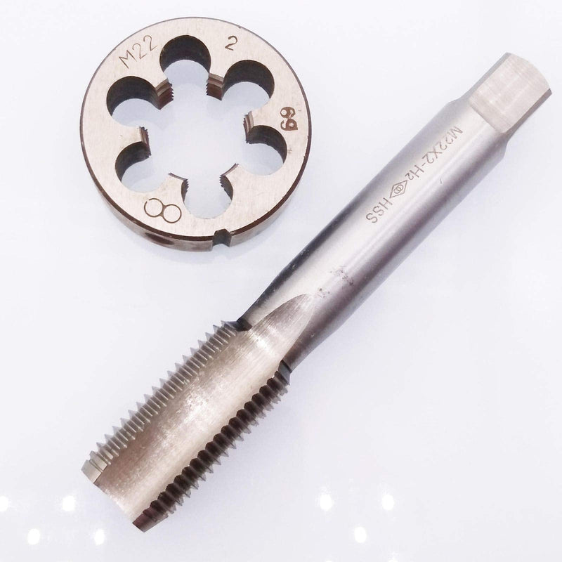 HSS M22 x 2mm Tap and M22 x 2.0mm Die Metric Thread Right Hand