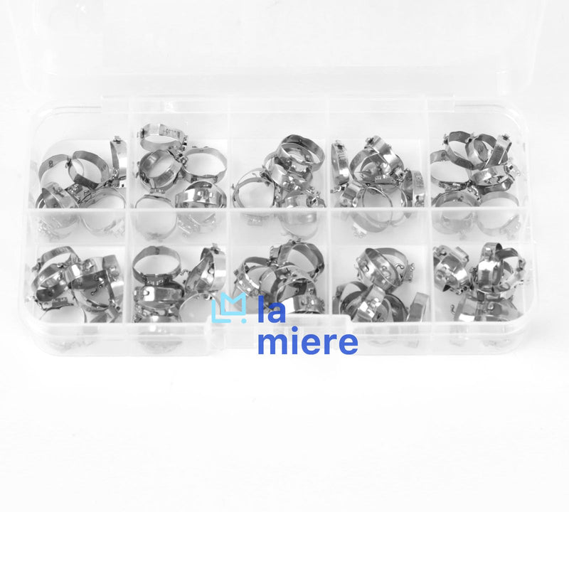 LA MIERE 1st Molar Bands Pre-Welded with Single Convertible Tube with Small Cleat, Roth .022#35-#39+ U2/L1 80pcs/Box， #35-#39+ Single convertible, with small cleat, U2/L1